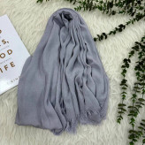 شال وارداتی سوپرنخ ساده کد 1243 قواره 200×70 سانتیمتر بدون آبرفت و چروک