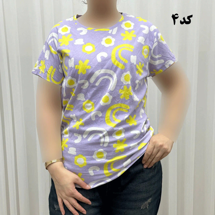 تیشرت طرحدار H&M کد 1170 آبرفت و رنگ رفت ندارد چروک نمیشود سایزبندی کامل S تا XXXL