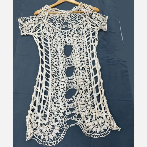 رومایویی قلاب بافی کد 1018 فری سایز مناسب تا 42 قد 90 دور سینه 110 دور باسن 100 چهارفصل شیک جلو باز زنانه دخترانه