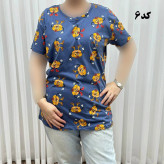 تیشرت طرحدار H&M کد 1170 آبرفت و رنگ رفت ندارد چروک نمیشود سایزبندی کامل S تا XXXL