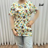 تیشرت طرحدار H&M کد 1170 آبرفت و رنگ رفت ندارد چروک نمیشود سایزبندی کامل S تا XXXL