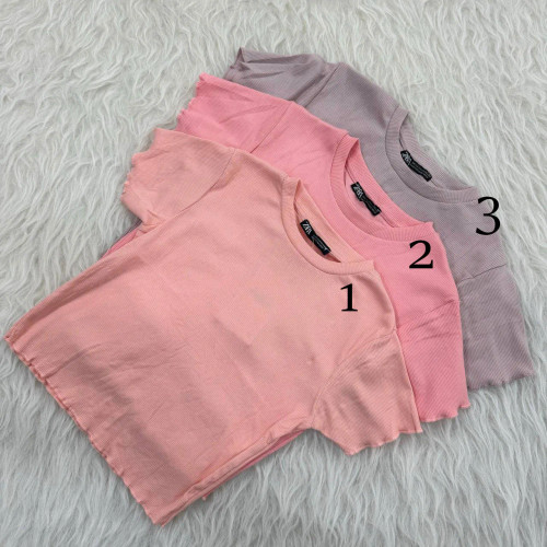 کراپ کبریتی لبه پری کد 1077 زنانه دخترانه چهارفصل تنخور شیک سایزبندی کامل