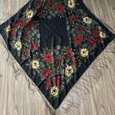 روسری ترکمن نخی قواره بزرگ 142x142 ایستایی عالی چهار فصل بدون چروک و پرز