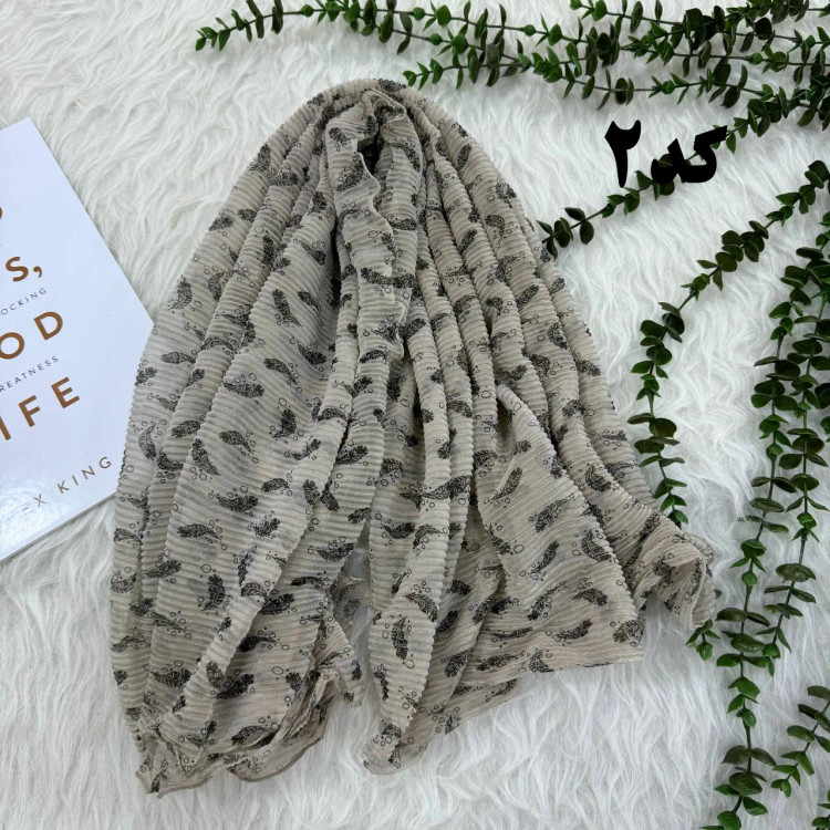 شال کریشه شنی وارداتی مدل پرواز کد 1245 سایز 200x80 سانتیمتر بدون آبرفت و رنگ رفت