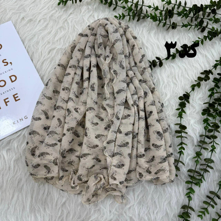 شال کریشه شنی وارداتی مدل پرواز کد 1245 سایز 200x80 سانتیمتر بدون آبرفت و رنگ رفت