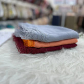 شال نخی وال اسلپ دور دانتل قواره بزرگ 180x75 زنانه روزمره بدون آبرفت و چروک