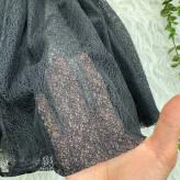 شال وارداتی مشکی عنکبوتی توری گیپور پرز و چروک نمیشود 200×70