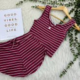 تاپ شورتک کبریتی راه راه وارداتی زنانه کد 1288 تن خور شیک و راحت چهارفصل