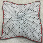 مینی اسکارف نخی خال خالی سایز 74x74 پرز نده سر نخوره دم دستی روزمره