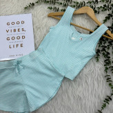 تاپ شورتک کبریتی راه راه وارداتی زنانه کد 1288 تن خور شیک و راحت چهارفصل