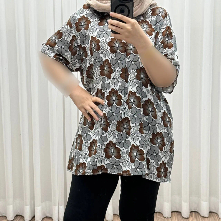 تیشرت نخی سایزبزرگ فری سایز تا 52 قد 90 دور سینه 140 زنانه چهارفصل شیک راحت