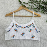 تاپ کراپ قلاب بافی فری سایز زنانه دخترانه کد 1086 شیک مناسب روزمره و مجلس