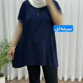 تاپ زنانه نخی شسته شده فری سایز مناسب تا سایز 50 چهارفصل تنخور آزاد و راحت