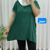 تاپ زنانه نخی شسته شده فری سایز مناسب تا سایز 50 چهارفصل تنخور آزاد و راحت