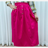 دامن لینن فری سایز مناسب تا سایز 48 تن خور شیک و راحت چهار فصل مناسب بانوان و دخترانه بدون بدن نما