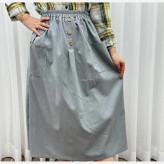 دامن لینن فری سایز مناسب تا سایز 48 تن خور شیک و راحت چهار فصل مناسب بانوان و دخترانه بدون بدن نما