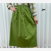 دامن لینن فری سایز مناسب تا سایز 48 تن خور شیک و راحت چهار فصل مناسب بانوان و دخترانه بدون بدن نما