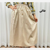 دامن لینن فری سایز مناسب تا سایز 48 تن خور شیک و راحت چهار فصل مناسب بانوان و دخترانه بدون بدن نما