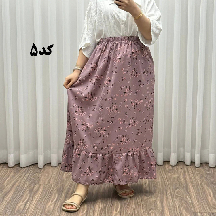 دامن پفکی مدل پرپری فری سایز زنانه تا سایز 54 تنخور شیک و راحت چهارفصل بدون آبرفت و رنگرفتگی