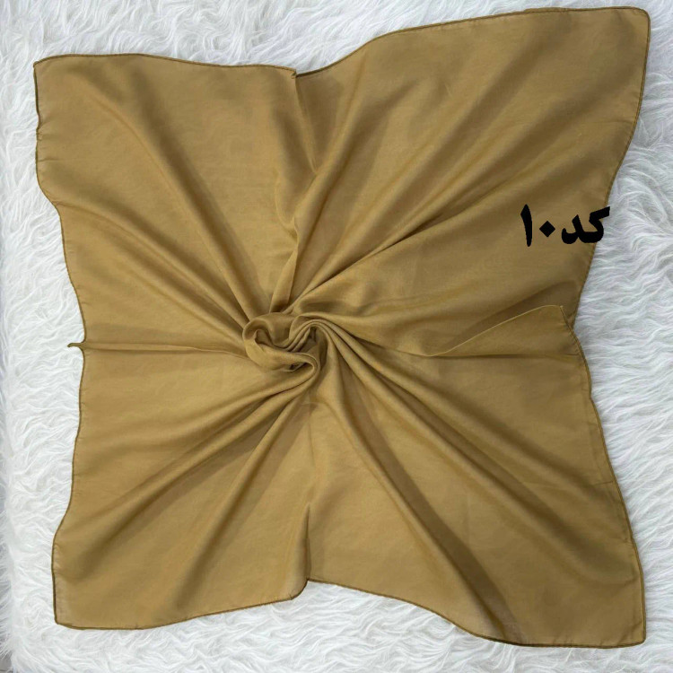 مینی اسکارف نخی ساده سایز 74x74 سانت مناسب استفاده روزمره بدون پرز و سُر خوردن