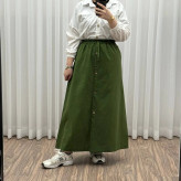 دامن لنین فری سایز شیک و راحت مناسب تا سایز 54 چهارفصل بدون آبرفت و رنگ رفت کمربند دار