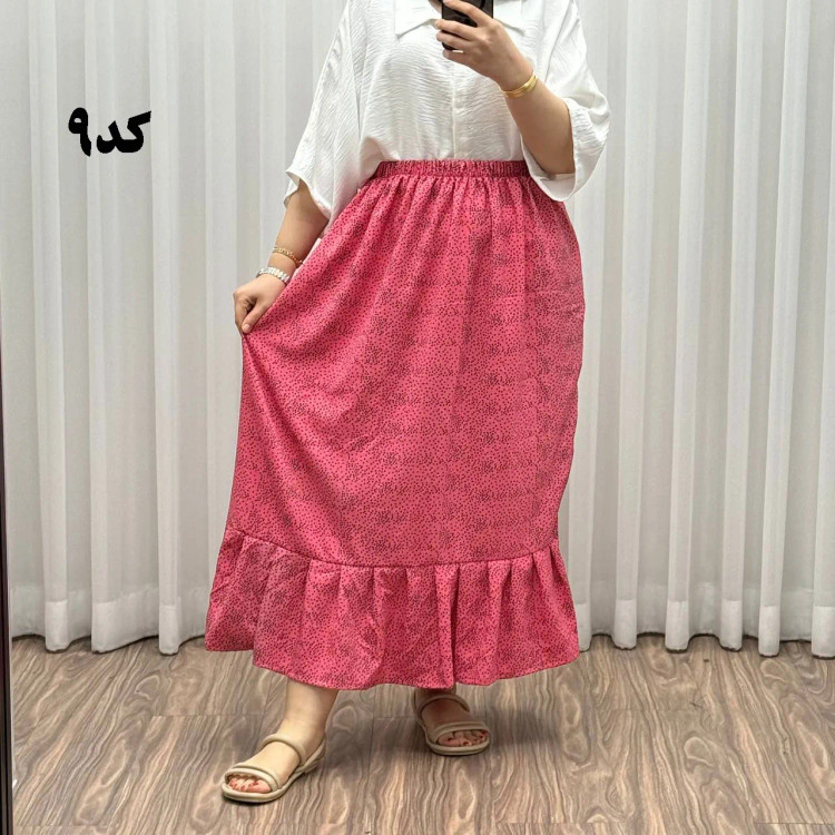 دامن پفکی مدل پرپری فری سایز زنانه تا سایز 54 تنخور شیک و راحت چهارفصل بدون آبرفت و رنگرفتگی