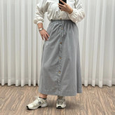 دامن لنین فری سایز شیک و راحت مناسب تا سایز 54 چهارفصل بدون آبرفت و رنگ رفت کمربند دار