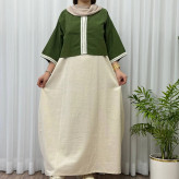 کراپ سارافون نوار گیپور لینن فری سایز مناسب تا سایز 48 تنخور شیک و راحت چهارفصل