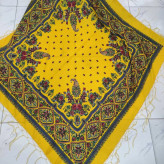 روسری ترکمن مدل ترمه ایرانی قواره 130x130 نخ پلی استر مناسب 4 فصل