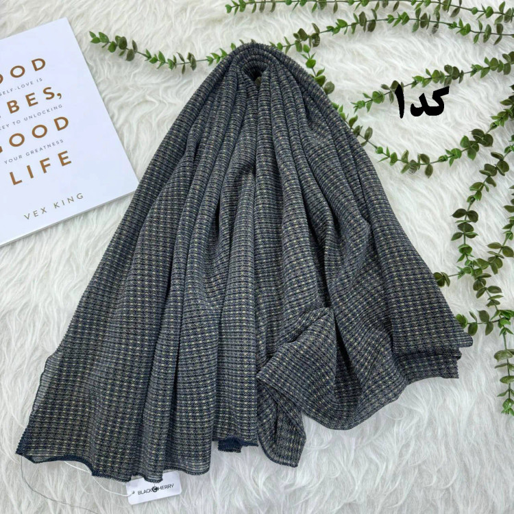 شال مشکی کریشه کد 976 قواره 220x80 سانت بدون آبرفت و رنگ رفت