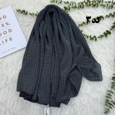 شال مشکی کریشه کد 976 قواره 220x80 سانت بدون آبرفت و رنگ رفت