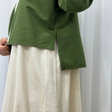 کراپ سارافون نوار گیپور لینن فری سایز مناسب تا سایز 48 تنخور شیک و راحت چهارفصل