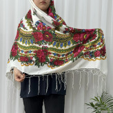 روسری ترکمن مدل ژاپن سایز 140×140 سانتی متر جنس نخ پلی استر مناسب 4 فصل