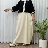 کراپ سارافون نوار گیپور لینن فری سایز مناسب تا سایز 48 تنخور شیک و راحت چهارفصل