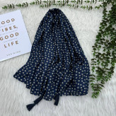 شال نخی گل دار سیآی اسکارف کد 902 قواره 190x75 زنانه بدون آبرفت و چروک