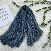 شال نخی کریشه مدل گندم قواره 180x80 سانتیمتر کد 997