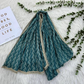 شال نخی کریشه مدل گندم قواره 180x80 سانتیمتر کد 997