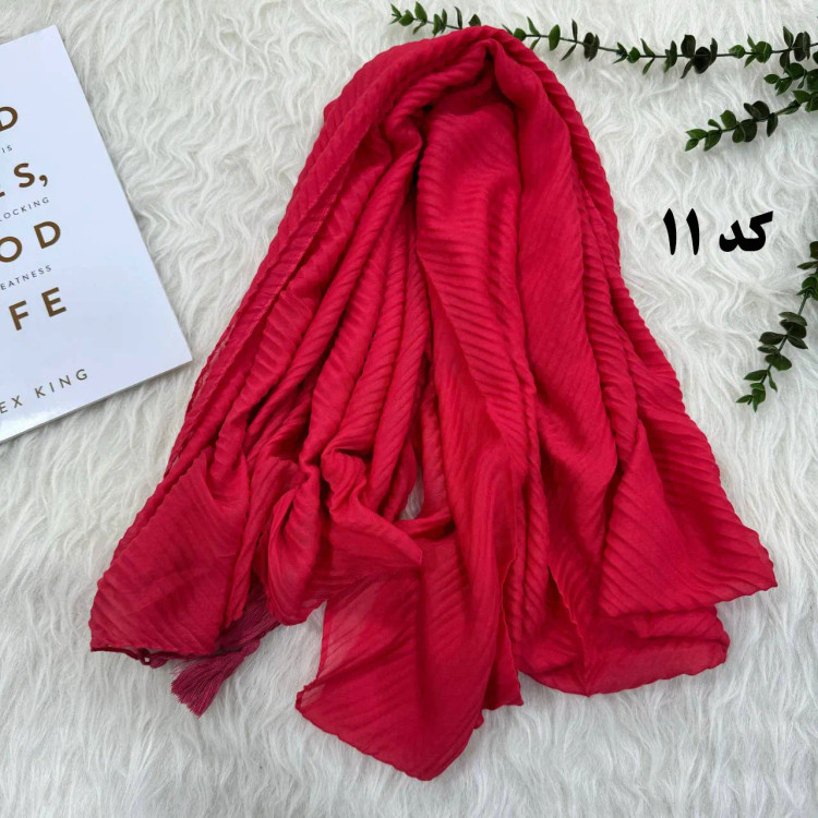 شال پلیسه ساده سوپرنخ کد 911 بدون آبرفت و رنگ رفت