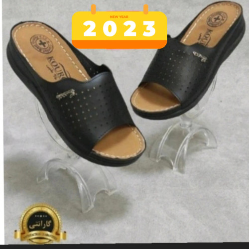 دمپایی طبی زنانه مدل نیلوفر چرم سایزبندی 37 تا 42