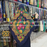 روسری ترکمن مدل خان قواره 140x140 نخی پلی استر مناسب 4 فصل