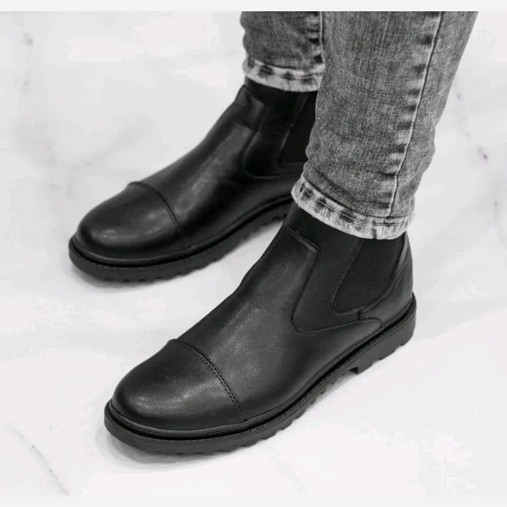 نیم بوت مردانه هامون مدل ksh11 رویه چرم درجه 1 دوردوخت سایز 40 تا 44