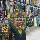 روسری ترکمن مدل خان قواره 140x140 نخی پلی استر مناسب 4 فصل