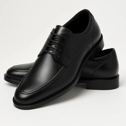 کفش مردانه چرم مشکی هامون مدل آرتین اداری رسمی مجلسی سبک زیره پلیمر رویه ترک ترک نمیشود