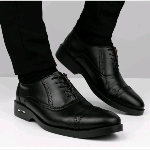 کفش چرم مردانه رسمی مجلسی مدل بارسلونا مشکی سایز 40 تا 44