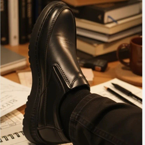 کفش مردانه طبی رویه چرم خارجی زیره نرم مدل Denaa