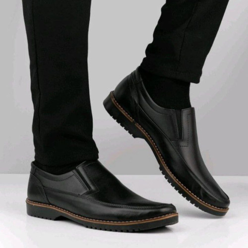 کفش مجلسی مردانه چرم آمستردام مشکی درجه یک بادوام راحت شیک