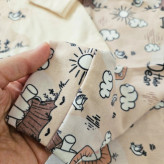 ست راحتی بچگانه بلوز شلوار پنبهای طرح شیر شاد آستین بلند بدون آبرفت و رنگدهی