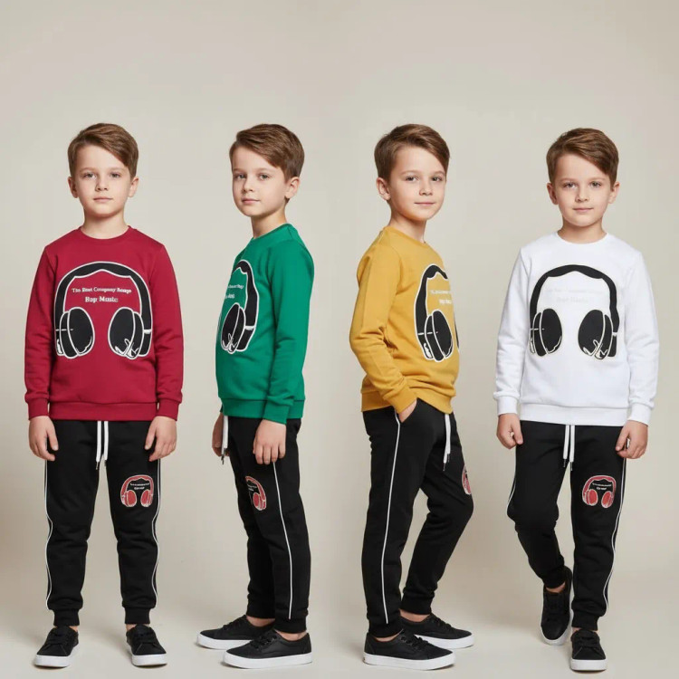 بلوز شلوار پسرانه عیدانه ست بهاره پنبه دورس 6 تا 9 سال