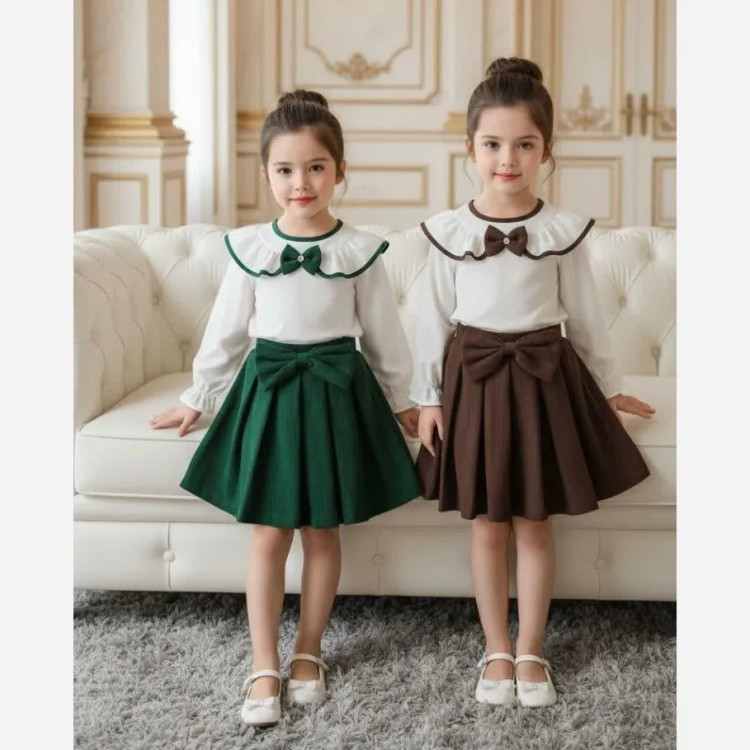 شومیز دامن دخترانه بهاره پیراهن دخترانه نقلی سایز 35 تا 45