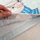 ست راحتی پسرانه بلوز شلوار پنبه ای آستین بلند طرح خرس زمستونی بدون آبرفت و رنگ دهی